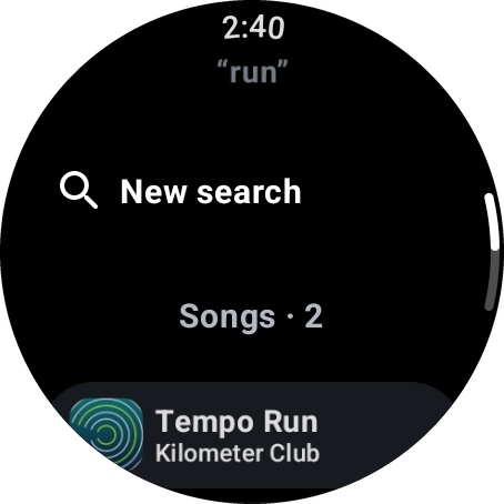 Search results